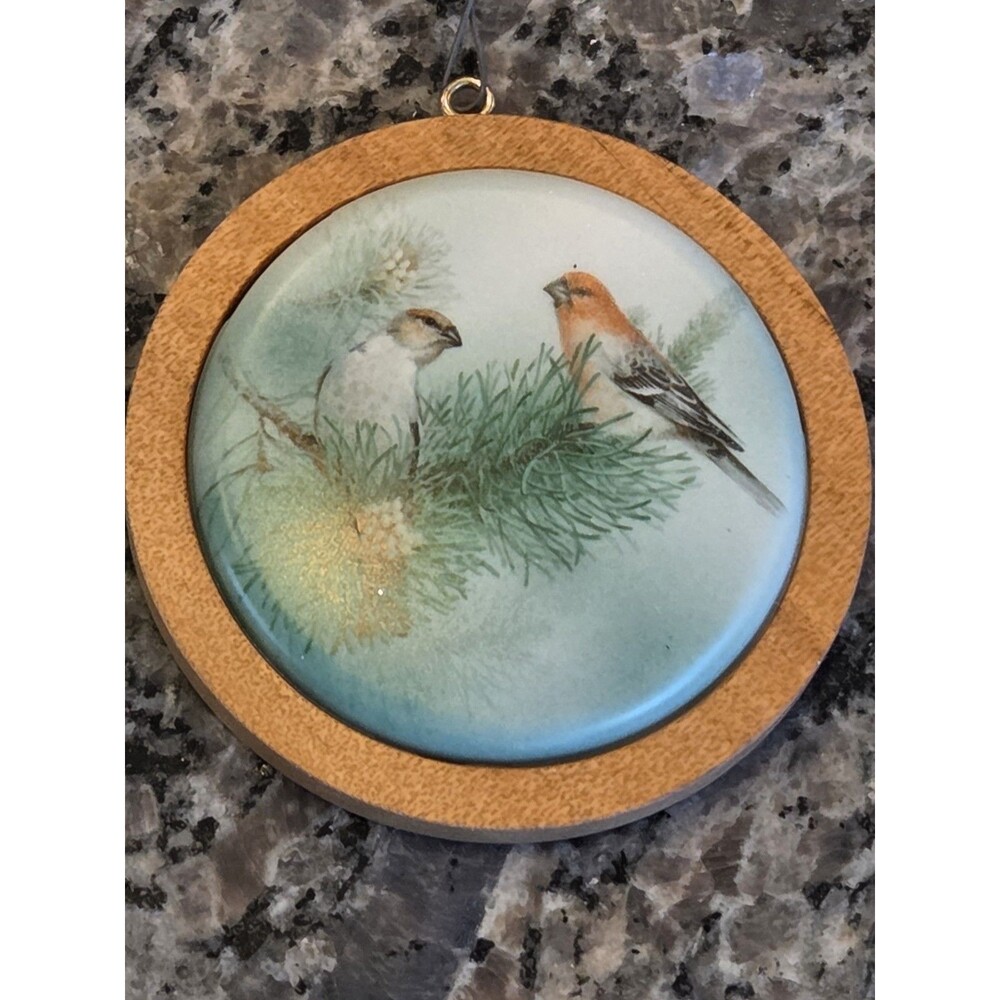 Vintage Hallmark Keepsake Ornament from 1988 titled "Purple Finch,"